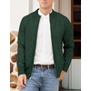 image:imageNITAGUT Mens Cardigan Sweater with Pockets Full Zip Up Stand Collar Cardigan Long Sleeve Knitted SweatersGreen