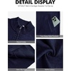 image:imageNITAGUT Mens Cardigan Sweater with Pockets Full Zip Up Stand Collar Cardigan Long Sleeve Knitted SweatersNavy Blue