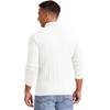 image:imageNITAGUT Mens Casual Turtleneck Sweaters Warm Twisted Pattern Knitted Slim Fit Pullover SweaterWhite