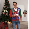 image:imageNITAGUT Mens Christmas Ugly Cardigan Sweater Reindeer Snowflake Xmas Sweater Casual Long Sleeve KnitwearP Christmas