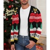 image:imageNITAGUT Mens Christmas Ugly Cardigan Sweater Reindeer Snowflake Xmas Sweater Casual Long Sleeve KnitwearS Christmas