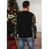image:imageNITAGUT Mens Christmas Ugly Cardigan Sweater Reindeer Snowflake Xmas Sweater Casual Long Sleeve KnitwearT Christmas