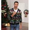 image:imageNITAGUT Mens Christmas Ugly Cardigan Sweater Reindeer Snowflake Xmas Sweater Casual Long Sleeve KnitwearT Christmas