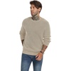 image:imageNITAGUT Mens Crewneck Sweater Soft Casual Classic Pullover Washed Knitwear Sweaters with Ribbing EdgeBeige
