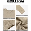 image:imageNITAGUT Mens Crewneck Sweater Soft Casual Classic Pullover Washed Knitwear Sweaters with Ribbing EdgeBeige