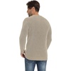 image:imageNITAGUT Mens Crewneck Sweater Soft Casual Classic Pullover Washed Knitwear Sweaters with Ribbing EdgeBeige