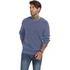 image:imageNITAGUT Mens Crewneck Sweater Soft Casual Classic Pullover Washed Knitwear Sweaters with Ribbing EdgeBlue