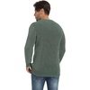 image:imageNITAGUT Mens Crewneck Sweater Soft Casual Classic Pullover Washed Knitwear Sweaters with Ribbing EdgeGreen