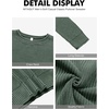 image:imageNITAGUT Mens Crewneck Sweater Soft Casual Classic Pullover Washed Knitwear Sweaters with Ribbing EdgeGreen