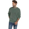 image:imageNITAGUT Mens Crewneck Sweater Soft Casual Classic Pullover Washed Knitwear Sweaters with Ribbing EdgeGreen