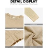 image:imageNITAGUT Mens Crewneck Sweater Soft Casual Classic Pullover Washed Knitwear Sweaters with Ribbing EdgeKhaki