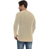 image:imageNITAGUT Mens Crewneck Sweater Soft Casual Classic Pullover Washed Knitwear Sweaters with Ribbing EdgeKhaki