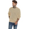 image:imageNITAGUT Mens Crewneck Sweater Soft Casual Classic Pullover Washed Knitwear Sweaters with Ribbing EdgeKhaki