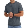 image:imageNITAGUT Mens Distressed Cotton Shirts Vintage Hipster Hip Hop Longline Crew Neck TShirtDeep Blue