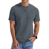 image:imageNITAGUT Mens Distressed Cotton Shirts Vintage Hipster Hip Hop Longline Crew Neck TShirtDeep Blue