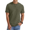 image:imageNITAGUT Mens Distressed Cotton Shirts Vintage Hipster Hip Hop Longline Crew Neck TShirtDeep Green