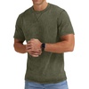 image:imageNITAGUT Mens Distressed Cotton Shirts Vintage Hipster Hip Hop Longline Crew Neck TShirtDeep Green