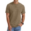 image:imageNITAGUT Mens Distressed Cotton Shirts Vintage Hipster Hip Hop Longline Crew Neck TShirtDeep Khaki
