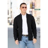 image:imageNITAGUT Mens Full Zip Up Cardigan Sweater Casual Stand Collar Cable Knit Winter SweatersBlack