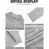 image:imageNITAGUT Mens Full Zip Up Cardigan Sweater Casual Stand Collar Cable Knit Winter SweatersGrey
