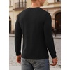 image:imageNITAGUT Mens Henley Shirts Long Sleeve Button TShirt Fashion Casual Pullover ShirtBlack