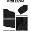 image:imageNITAGUT Mens Henley Shirts Long Sleeve Button TShirt Fashion Casual Pullover ShirtBlack