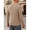 image:imageNITAGUT Mens Henley Shirts Long Sleeve Button TShirt Fashion Casual Pullover ShirtKhaki