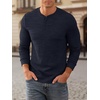 image:imageNITAGUT Mens Henley Shirts Long Sleeve Button TShirt Fashion Casual Pullover ShirtNavy Blue