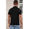 image:imageNITAGUT Mens Polo Shirts Casual Short Sleeve Cotton TShirt Summer Button Golf Tee with PocketBlack