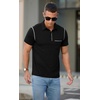 image:imageNITAGUT Mens Polo Shirts Casual Short Sleeve Cotton TShirt Summer Button Golf Tee with PocketBlack
