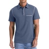 image:imageNITAGUT Mens Polo Shirts Casual Short Sleeve Cotton TShirt Summer Button Golf Tee with PocketBlue