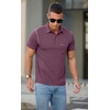 image:imageNITAGUT Mens Polo Shirts Casual Short Sleeve Cotton TShirt Summer Button Golf Tee with PocketWine Red