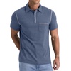 image:imageNITAGUT Mens Polo Shirts Casual Short Sleeve TShirt Basic Button Tee Tops with Pocket