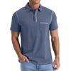 image:imageNITAGUT Mens Polo Shirts Casual Short Sleeve TShirt Basic Button Tee Tops with Pocket