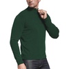 image:imageNITAGUT Mens Slim Fit Zip Up Mock Neck Polo Sweater Casual Long Sleeve Sweater and Pullover Sweaters with Ribbing EdgeDark Green