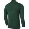 image:imageNITAGUT Mens Slim Fit Zip Up Mock Neck Polo Sweater Casual Long Sleeve Sweater and Pullover Sweaters with Ribbing EdgeDark Green