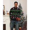 image:imageNITAGUT Mens Ugly Christmas Sweaters Funny Graphic Quarter Zip Sweaters Long Sleeve Knitted Pullover SweatersJ Christmas