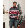 image:imageNITAGUT Mens Ugly Christmas Sweaters Funny Graphic Quarter Zip Sweaters Long Sleeve Knitted Pullover SweatersK Christmas