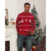 image:imageNITAGUT Mens Ugly Christmas Sweaters Funny Graphic Quarter Zip Sweaters Long Sleeve Knitted Pullover SweatersL Christmas