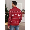 image:imageNITAGUT Mens Ugly Christmas Sweaters Funny Graphic Quarter Zip Sweaters Long Sleeve Knitted Pullover SweatersL Christmas