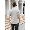 image:imageNITAGUT Polo Shirts for Men V Neck Slim Fit Short Sleeve Performance Golf Shirt Knit Soft Tees