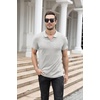 image:imageNITAGUT Polo Shirts for Men V Neck Slim Fit Short Sleeve Performance Golf Shirt Knit Soft Tees