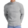 image:imageNITAGUT Mens Casual Turtleneck Sweaters Warm Twisted Pattern Knitted Slim Fit Pullover SweaterDark Gray