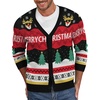 image:imageNITAGUT Mens Christmas Ugly Cardigan Sweater Reindeer Snowflake Xmas Sweater Casual Long Sleeve KnitwearS Christmas