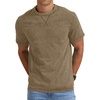 image:imageNITAGUT Mens Distressed Cotton Shirts Vintage Hipster Hip Hop Longline Crew Neck TShirtDeep Khaki