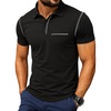 image:imageNITAGUT Mens Polo Shirts Casual Short Sleeve Cotton TShirt Summer Button Golf Tee with PocketBlack