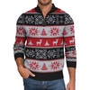 image:imageNITAGUT Mens Ugly Christmas Sweaters Funny Graphic Quarter Zip Sweaters Long Sleeve Knitted Pullover SweatersK Christmas