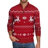 image:imageNITAGUT Mens Ugly Christmas Sweaters Funny Graphic Quarter Zip Sweaters Long Sleeve Knitted Pullover SweatersL Christmas