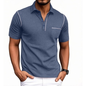 image:imageNITAGUT Mens Polo Shirts Casual Short Sleeve TShirt Basic Button Tee Tops with Pocket