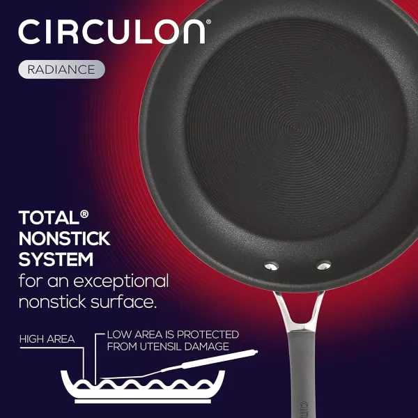 Circulon 83903 Radiance Hard Anodized Nonstick Cookware Pots and Pans Set, 10 Piece, Gray)